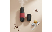 Compact Design Portable Espresso Brewer Single-Button-Button Operation Hand Press Coffee Brewer USB Rechargeable Small Kitchen Appliance for Travelers, Outdoor