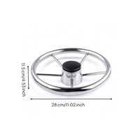 stainless steel Steering Wheel Stainless Steel Boat Steering Wheel 11-Inch for Stations
