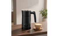 4-in-1 Electric Milk Frother Hot and Cold Electric Milk Frother with Handle Compact Kitchen Appliance Stainless Steel for Coffee Lovers