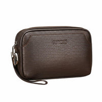 Multi-Compartment Men's Clutch Bag Multiple Compartments Large Capacity Organizer Clutch Detachable Wrist Strap Anti-Theft Hand Bag Lightweight for Businessmen, Travelers, Casual Use, Business, Office