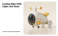 T-Shaped Handle Handle Airplane Push-Along Scooter Rear Saddle Three-Wheel Push-Along Scooter