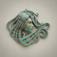 Wall Sculpture Sculptural Head Sculpture Decorative Wall Plaque for Studio