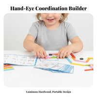 Wooden Flavored Ice Puzzle Hand-Eye Coordination Shape and Number Learning Sticks Develops Fine Motor Skills Pattern Card Learning Toy for Classroom