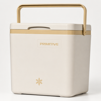 Cooler Box Fishing Outdoor Camping 14L Beige Thick High Insulation 3-Layer Structure PU Foam