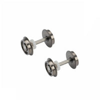 Even Rotation Metal Model Train Wheel with Gear Single-Direction-Way Conductive 1:87 Model Train Wheel Set Wear Resistant HO Scale Metal Wheels Precision Fit