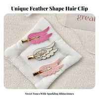 Celestial Feathered Barrette No-Wrinkle Celestial Feathered Hair Barrette Feathered Hair Pin Cute Design Side Bangs Barrette
