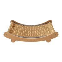 Cat Scratcher Bed Scratch-Resistant Cat Lounger with Wooden Frame Elevated
