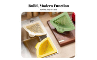 Stick-on Sink Strainer Easy to Clean Triangle Corner Sink Basket Food Waste Strainer Basket Clog Avoidance