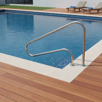Swimming Pool Handrail 304 Stainless Steel Pool Handrail with Base Floor-Mounted