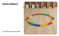 Non-Slip Kids Balance Beam Set Endless Configurations Balance Beam Stepping Stones Great Gift Plastic Stepping Stones Toy Parent-Child Interaction for Preschoolers, Toddlers, Kindergarten, Playroom, Daycare Center, Outdoor