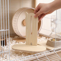 Ventilated Hamster House with 6.5cm Entry, Multi-Level Wood Hamster Toys and Accessories, Open Top for Dwarf Hamsters, Gerbils and Mice