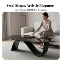Light Luxury aesthetic two-level Oval and circular table Minimalist Design Living Room Furnishing Small Space suitable for Home Furniture Safe Rounded Edges for Apartment Dwellers, Interior Designers, Families with Children, Lounge Area, Bedroom