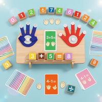 Hands-on Wooden Math Learning Board Detachable Addition Subtraction Board Natural Wood Colorful for Children, Kids