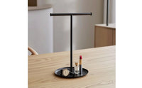 Horizontal Bar Jewelry Stand Tabletop Horizontal Bar Necklace Organizer Stand Modern Necklace Holder for Dresser