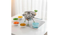 Stainless Steel Food Grinder Polished Metal Hand-Operated Grinder Compact