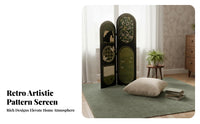 Movable Fluted Panel Folding Screen Foldable Design Room Divider Vintage design area Separator Portable for property owners, Apartment Dwellers, Interior Decorators, Entryway, Bedroom