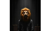 Full-Face Lion Head Mask One-Size Lion Mask Long-Lasting Lightweight for Halloween, Cosplay