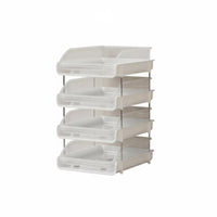 Multi-Tier Desk Organizer Easy Reach Stackable Sliding Tray Sturdy Construction