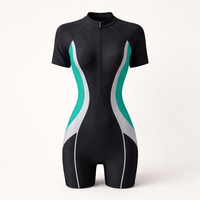 Swimsuit for Plus Size Women with Padded Bra Support, Athletic One-Piece Design for Water Sports and Fitness, Modest Monokini with Flat-Leg Shorts