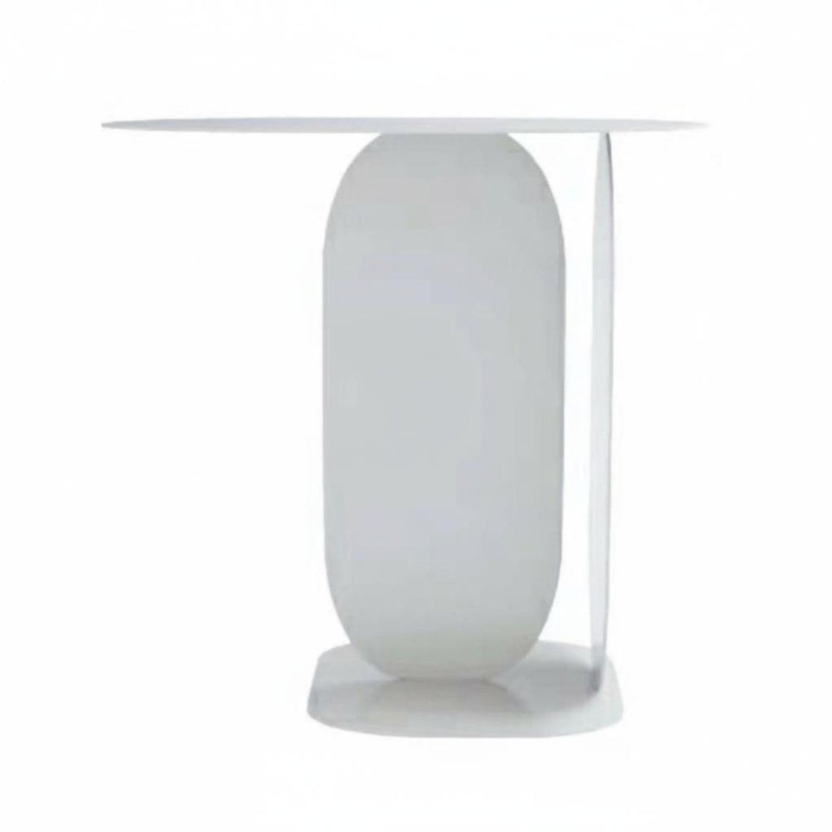 Modern Design Dual-panelPanel Base Table Minimalist Aesthetic Nightstand Space-Saving Household Furniture Multipurpose for Apartment Dwellers, Homeowners, Interior Decorators, Living Room, Bedroom, Entryway, Office