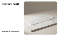 Clear Organizer Case Snap Closure Compact Stackable for Office Desk