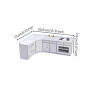 Dollhouse Kitchen Set Classic Miniature Kitchen Set Delicate Dollhouse Sink for Room Box