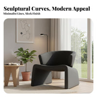 Nordic Aesthetic M-Shaped Armchair signature design Lounge Chair Modern Design Accent Seating dense foam Filling for Interior Designers, Business Owners, Living Room, Hotel Lobby, Reception Area, Apartment