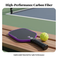 Carbon Fiber Pickleball Paddle Large Sweet Area Carbon Fiber Pickleball Racket Textured Twist Paddle Abrasion Resistant
