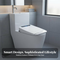 Smart Toilet Seat Instant Water Heating Smart Toilet Seat Cover Adjustable Temperature for Homeowners, Families, Restroom, Home