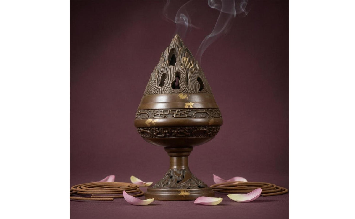 Mountain Style Incense Burner Intricate Craftsmanship Decor Piece Decorative for Indoor