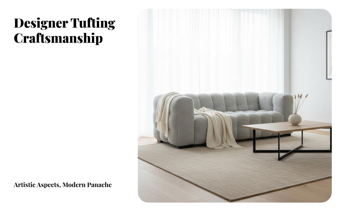 Tufted cumulus Couch Boucle material Sofa Minimalist & aesthetic Living Room Furniture for Interior Designers, Apartment Dwellers, Lounge Area, Studio