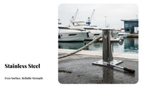 Single Cross Bollard Polished Cross Bollard Heavy-Duty Boat Deck Fitting for Boats