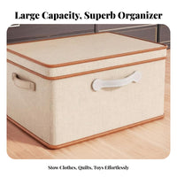 Foldable textile Box with Lid Large Capacity Foldable textile container with Lid