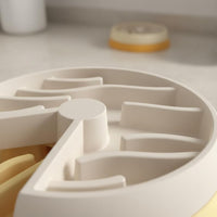 3-Layer Puzzle Food Bowl Rotating Maze Pet Feeder Easy to Clean Interactive Slow Feeder Bowl for Dogs, Young Dogs