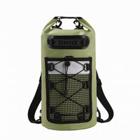 Waterproof Dry Bag Backpack Mesh Pocket Cylindrical Bucket Backpack Lightweight Roll-Upper Seal Bag for Surfing