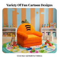 Cute Cartoon design Crownrear Princess Chair Foldable Crown-Shaped Thrindividual Soft and Comfortable Plush Armchair Lightweight Design for Girls, Toddlers, Kids, literature corner, Playroom, Bedroom, Living Room