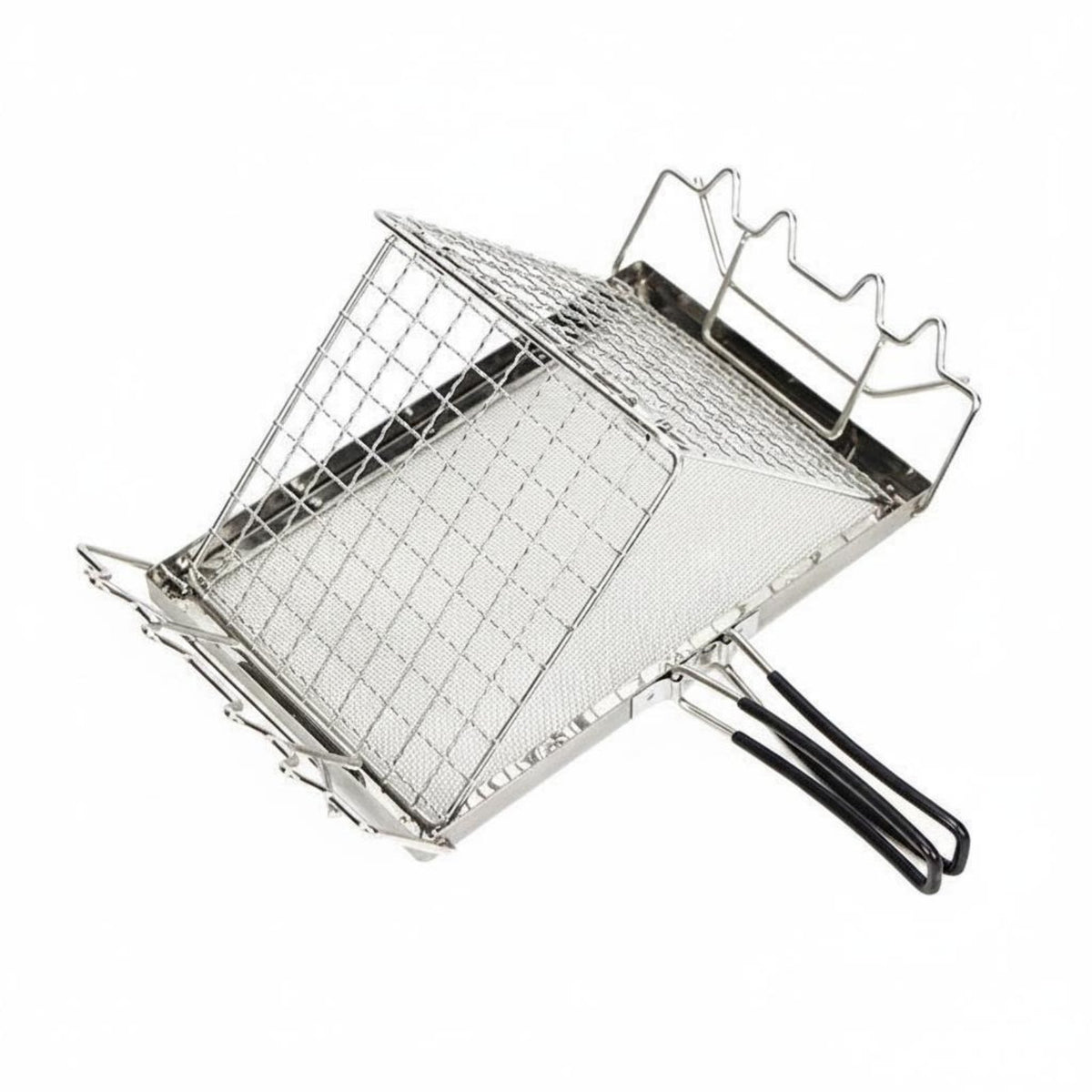Foldable Portable Outdoor Bread Toaster Compact Folding Camping Toaster Easy to Stow Camping Toast Grill Even Heating for Campers