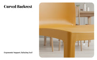 Stackable Armless Molded Chair Modern Design Molded Shell Chair Lightweight Dining Seat Easy to Clean for Office Workers, Event Planners, Kitchen, Restaurant, Meeting Room, Balcony