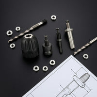 Metal Drill Chuck Kit Ribbed Self-Tightening Chuck Adapter Wear Resistant