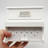 1:12dollhouse  miniatures食玩diy模型仿真迷你微缩白色木制钢琴