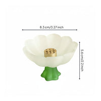 Transparent Lotus Incense Holder Delicate Glass Incense Holder Vintage Design for Meditation, Relaxation, Mindfulness