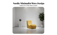 Undulating Sofa Wave-Shaped business-grade Furniture Nordic and aesthetic Lounge Seating for Interior Designers, curvedhitects, Library, Office Lobby, Art Gallery