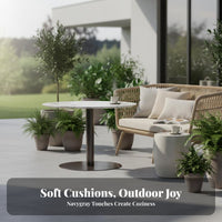4 Pieces 4-Piece Woven Sofa Set Nordic Design Patio Furniture luxuriously soft pads colorfast Resistant for Families, Balcony