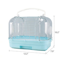 Acrylic Bird Cage Portable Bird Carrier Cage, Transparent Breathable Outdoor Travel Bag, Handheld Small Parrot Carrier for Transport