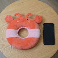 Cat Donut Textile Cat Neck Cone with Cartoon Pattern, Nylon Cat Head Cover and Cat Cone with Drawstring for Post Surgery Stop Licking