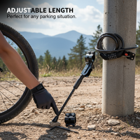 Mountain Bike Kickstand with Lock, Adjustable Side Stand for 22-29 inch Wheels & 700c Bikes