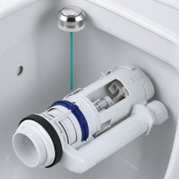 Toilet Flush Mechanism with Push Button Replacement Toilet Tank Flush Mechanism All-Purpose Plumbing Component for Homeowners, Plumbers