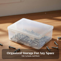 Transparent Polypropylene Container Multipurpose Clear Storage Box Versatile Small Item Storage Case for Office, Workshop, Garage