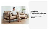 New Chinese aesthetic Couch and Armchair Combination Serene Inspired Sofa Set Elegant Look Living Room Furniture Thick Padded paddings for Homeowners, Interior Designers, Families, Villa, Showroom, Home recreation Area, Apartment