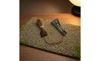 Dark Gray Roadbed N-Scale Curved Turnout Metal Rails Mini Curved Turnout Track Compact N Scale Track Realistic Detail for Layout Use